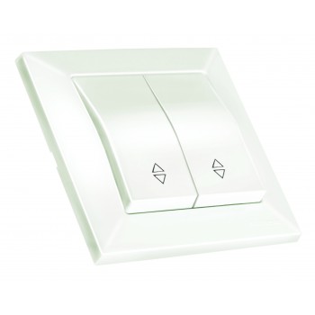 Вимикач 2 кл, прохідний, 10А, CANDELA, Mutlusan, білий, (2125 004 0201)