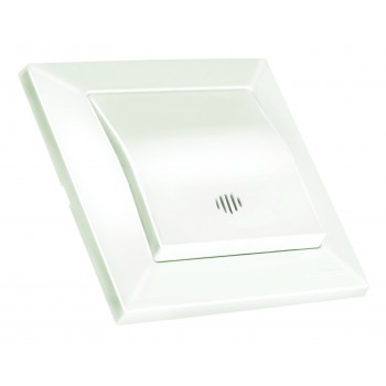 Вимикач 1 кл, прохідний, з світл інд., 10А, CANDELA, Mutlusan, білий, (2125 016 0101)