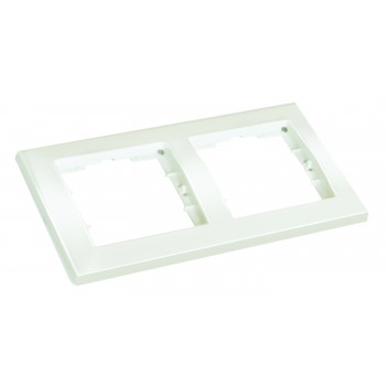 Рамка горизонтальна двомісна CANDELA, Mutlusan, білий, (2125 800 1201)