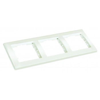 Рамка горизонтальна тримісна CANDELA, Mutlusan, білий, (2125 800 1301)