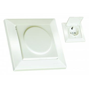 Розетка з/з, 16А, бризкозахищена, з кришкою, CANDELA, Mutlusan, білий, (2125 110 0201)