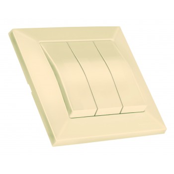 Вимикач 3 кл, 10А, CANDELA, Mutlusan, крем, (2125 009 0202)