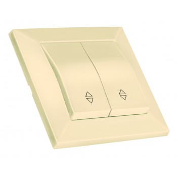 Вимикач 2 кл, прохідний, 10А, CANDELA, Mutlusan, крем, (2125 004 0202)