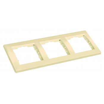 Рамка горизонтальна тримісна CANDELA, Mutlusan, крем, (2125 800 1302)