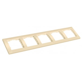 Рамка горизонтальна п'ятимісна CANDELA, Mutlusan, крем, (2125 800 1502)