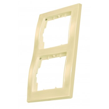 Рамка горизонтальна двомісна CANDELA, Mutlusan, крем, (2125 800 1202)