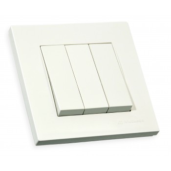 Вимикач 3 кл, 10А, RITA, Mutlusan, білий, (2220 409 0201)