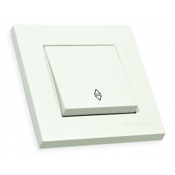 Вимикач 1 кл, прохідний, 10А, RITA, Mutlusan, білий, (2220 403 0201)