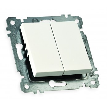 Механізм вимикача 2 кл, 10А, RITA, Mutlusan, білий, (2200 402 0201)