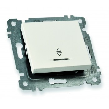 Механізм вимикача 1 кл, прохідний, з світл інд., 10А, RITA, Mutlusan, білий, (2200 416 0201)