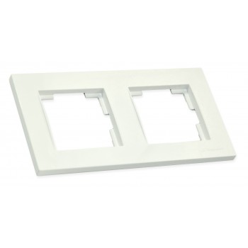 Рамка горизонтальна двомісна RITA, Mutlusan, білий, (2220 800 1201)