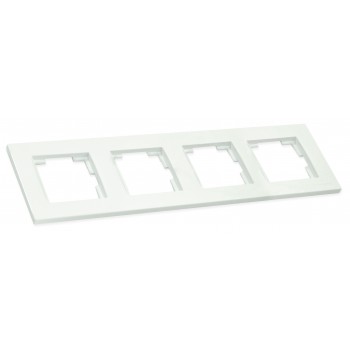 Рамка горизонтальна чотиримісна RITA, Mutlusan, білий, (2220 800 1401)