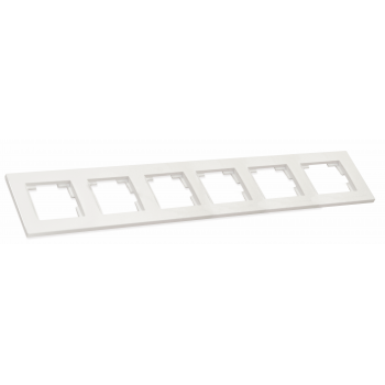 Рамка горизонтальна шестимісна RITA, Mutlusan, білий, (2220 800 1601)
