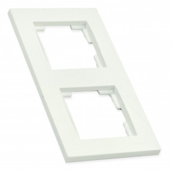 Рамка вертикальна двомісна RITA, Mutlusan, білий, (2220 800 2201)