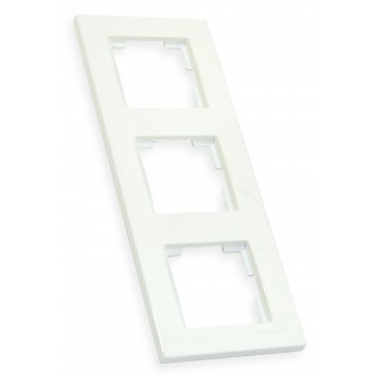 Рамка вертикальна тримісна RITA, Mutlusan, білий, (2220 800 2301)
