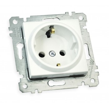Механізм розетки з/з, 16А, RITA, Mutlusan, білий, (2200 600 0201)
