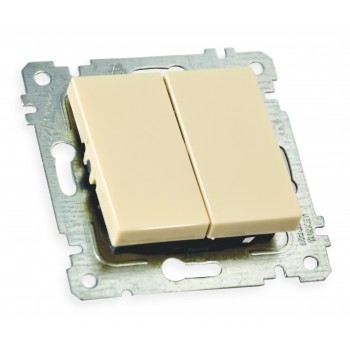 Механізм вимикача 2 кл, 10А, RITA, Mutlusan, крем, (2200 402 0202)