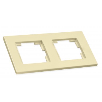 Рамка горизонтальна двомісна RITA, Mutlusan, крем, (2220 800 1202)