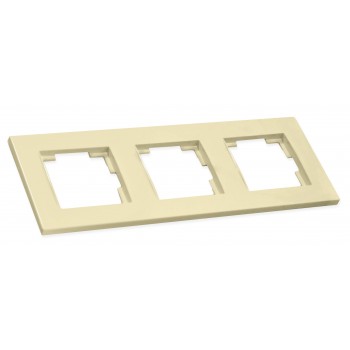 Рамка горизонтальна тримісна RITA, Mutlusan, крем, (2220 800 1302)