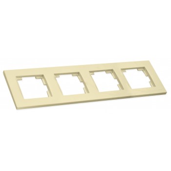 Рамка горизонтальна чотиримісна RITA, Mutlusan, крем, (2220 800 1402)