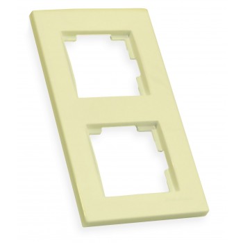 Рамка вертикальна двомісна RITA, Mutlusan, крем, (2220 800 2202)