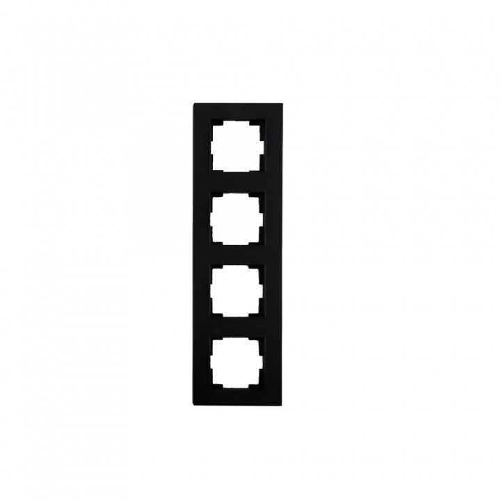 Рамка вертикальна чотиримісна RITA, Mutlusan, чорний, (2220 800 2484)