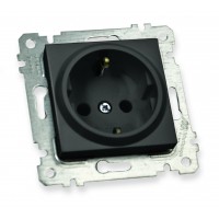 Механізм розетки з/з, 16А, RITA, Mutlusan, чорний, (2200 600 0284)