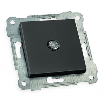 Механізм розетки телевізійної, TV "папа", RITA, Mutlusan,  чорний, (2200 172 0184).