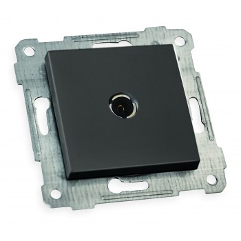 Механізм розетки телевізійної, TV, кінцева RITA, Mutlusan, чорний, (2200 171 0184)