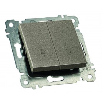 Механізм вимикача 2 кл, прохідний, 10А, RITA, Mutlusan, "графіт", (2200 404 0195)