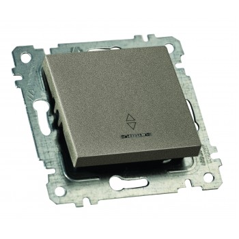 Механізм вимикача 1 кл, прохідний, з світл інд., 10А, RITA, Mutlusan, "графіт", (2200 416 0195)