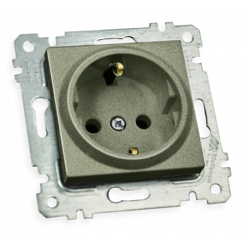 Механізм розетки з/з, 16А, RITA, Mutlusan, "графіт", (2200 600 0295)