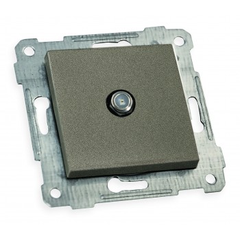 Механізм розетки телевізійної, TV "папа", RITA, Mutlusan,  "графіт", (2200 172 0195).