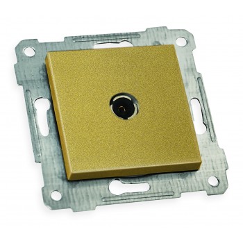 Механізм розетки телевізійної, TV, кінцева RITA, Mutlusan,  "золото", (2200 171 0180)