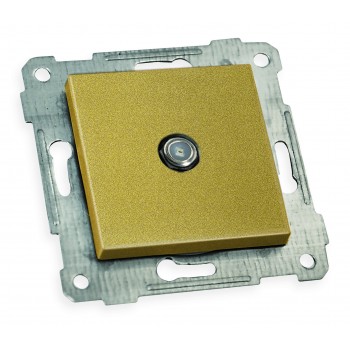 Механізм розетки телевізійної, TV "папа", RITA, Mutlusan,  "золото", (2200 172 0180).