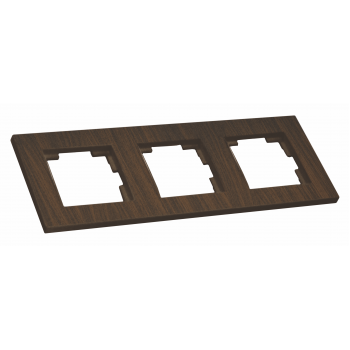 Рамка горизонтальна тримісна RITA, Mutlusan, "горіх", (2220 800 1357)