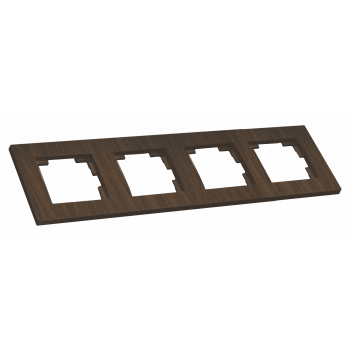 Рамка горизонтальна чотиримісна RITA, Mutlusan, "горіх", (2220 800 1457)