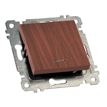 Механізм вимикача 1 кл, 10А, з світловим індикатором, RITA, Mutlusan, "вишня" (2200 415 0156)