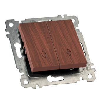 Механізм вимикача 2 кл, прохідний, 10А, RITA, Mutlusan, "вишня" (2200 404 0156)