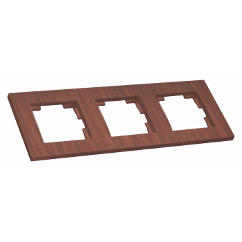 Рамка горизонтальна тримісна RITA, Mutlusan, "вишня" (2220 800 1356)