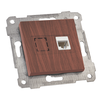 Механізм розетки 1гн телефонної, RITA, Mutlusan, "вишня" (2200 125 0156)