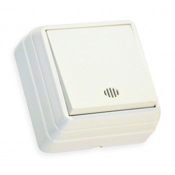 Вимикач 1 кл, 10А, з світловим індикатором, BRON, Mutlusan, білий, (2160 315 0201)