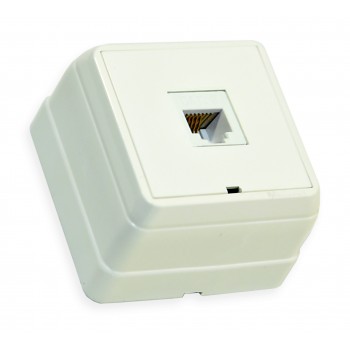 Розетка телеф. 1*Rj12, BRON, Mutlusan, білий, (2160 125 0201)