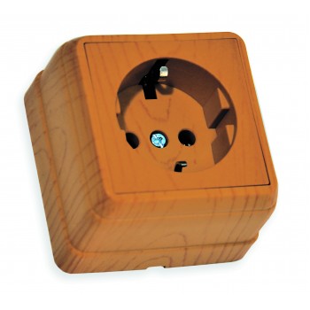 Розетка з/з, 16А, BRON, Mutlusan, дуб, (2160 100 0258)