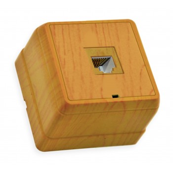 Розетка телеф. 1*Rj12, BRON, Mutlusan, "дуб", (2160 125 0258)