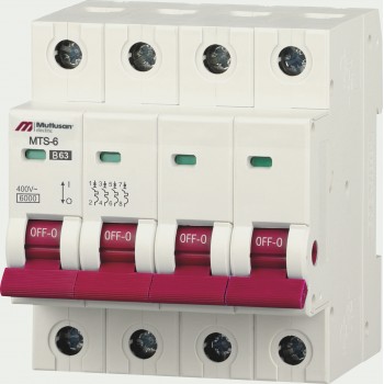 Авт. вимикач 6кА, 4Р, 16А "С" MTS06, Mutlusan