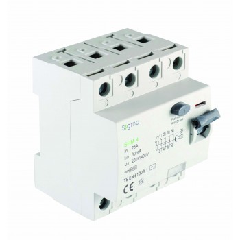 Диф. реле (ПЗВ) SIGMA 10кА, 4Р, 300мА, 25А "А" (SFM4025300)