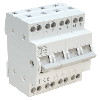 Перемикач введення резерву SIGMA I-0-II 4P, 63A
