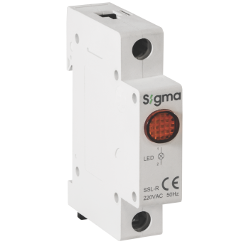 Індикатор світлосигнальний модульний SIGMA 220V AC, червоний (SSL-R220A)