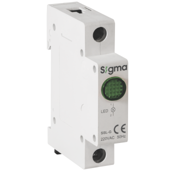 Індикатор світлосигнальний модульний SIGMA 220V AC, зелений (SSL-G220A)